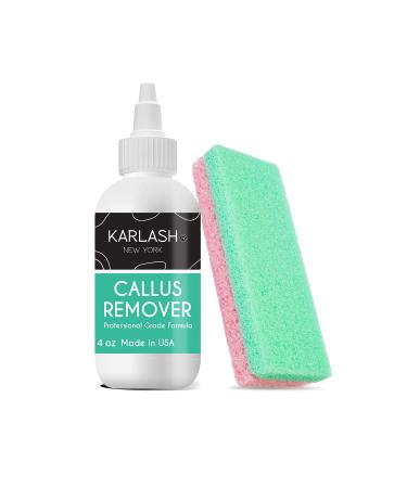 Professional Best Callus Remover Gel for Feet And Foot Pumice Stone Scrubber Kit Remove Hard Skins Heels and Tough Callouses from feet Quickly and Effortless 4 oz (1 Bottle)