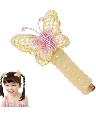 Phone Wire Hair Ties - Telephone Wire Hair Bands Hair Band Hair Tie | Girls Colorful Ponytail Hair Tie Colorful Hair Ties Stylish Hair Tie Hair Elastics Hair Bands for Girls Yellow - Buy Online on GoSupps.com