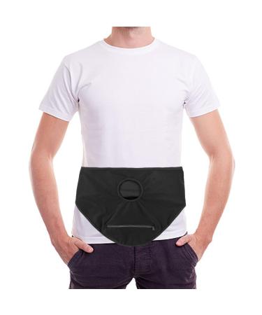 Ostomy Belt Black | Ostomy Support Belt | Stealth Belt Ostomy Bag Cover for Men & Women | Colostomy Bag | Ostomy Wrap for Sport Swiming | Inner Pocket to Hold Ostomy Pouch | Ostomy Supplies (Upgraded) V2.0 - Black Large