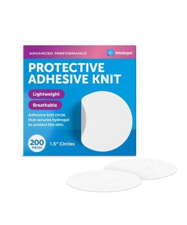 Medagel Protective Adhesive Knit Medical Tape to Secure Hydrogel Pads & Hexagels for Blisters Bites Burns Cuts & Wounds Lightweight & Breathable 1.5 Circles 200 Count