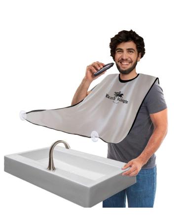 Beard Apron  Hair Clippings Catcher with Bag  Grooming Cape Apron  Beard Catcher for Shaving Trimming  Non-Stick Beard Cape- White