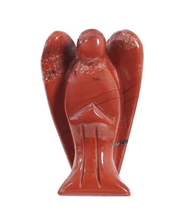 Lovionus89 Naturally red jaspis angel statue hand -carved stone healing crystal bag figures decoration 5cm 50mm red jaspis