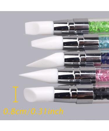 Buy 5-Pack Dual Tipped Silicone Rhinestone Nail Polish Carving Pen - Nail Art Sculpture & Dotting Tools for DIY Nail Art - Buy Online on GoSupps.com