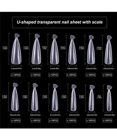 Jawseu 120-Piece Dual Forms Stiletto Nail Tips Kit - Artificial Nail Shapes with Tip Clip & Gel Brush for UV/Acrylic DIY Manicure - Perfect for Polygel A01 - Buy Online on GoSupps.com