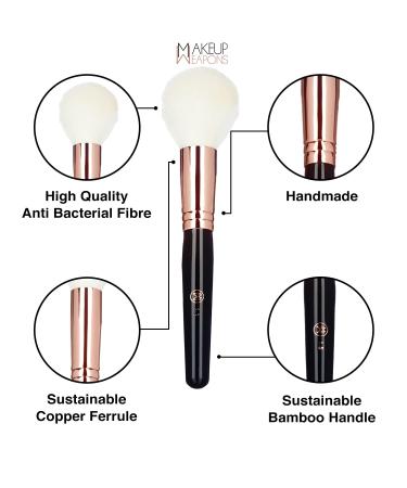 Professional Tapered Blending Brush | Eyeshadow Smudging Tool for Cream & Mineral Makeup | 1.1 Large Powder Brush - International Shipping Available - Buy Online on GoSupps.com