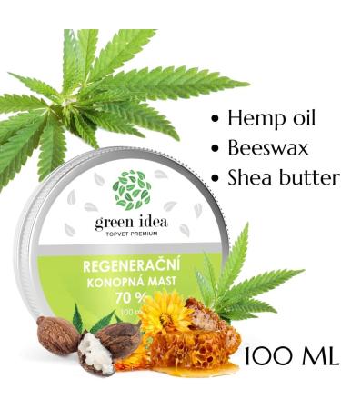  green idea Regenerating hemp ointment for dry and sensitive skin - reduces irritation - silicone and paraben free 100 ml - Buy Online on GoSupps.com