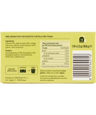  Pompadour Pompadour Tisana Drenant Plus 18 Filters of 2.2 Grams 39 g - Buy Online on GoSupps.com