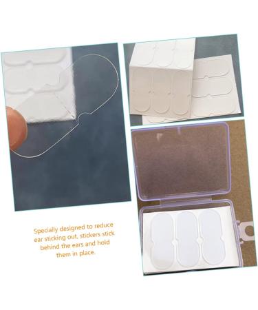 FOMIYES 60pcs Ear Stickers - Corrector De Ojeras | Cosmetic Ear Tape - Transparent Ear Patch | Vertical Ear Tape for Erect Elf Ears | White 4x16cm - Buy Online on GoSupps.com