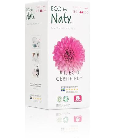 Eco by Naty Organic Cotton Tampons - Normal 16 Pack with Applicator | Vegan & Plant-Based - Buy Online on GoSupps.com