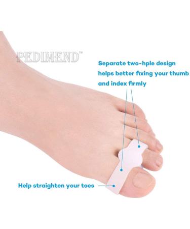 PEDIMEND (3 in 1 Pack) Silicone Gel Toe Spreader | Hammer Toe Straightener | One Loop Toe Separator | Two Loop Toe Separator | Improves Balance & Foot Strength | Unisex | Foot Care | (3PAIR - 6PCS) - Buy Online on GoSupps.com