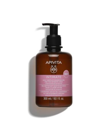Apivita Intimate Gentle Daily Feminine Wash 300ml - Chamomile Propolis and Aloe Vera Juice - Natural Sulfate Free Ph-Balanced Cleanser Gynecologist Tested - Skin Comfort Anti-Odor Ph 5.0