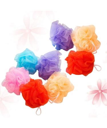 Lurrose 8pcs Mesh Pouf Shower Balls | Bath Sponge Loofah Set for Home Bathing - Buy Online on GoSupps.com
