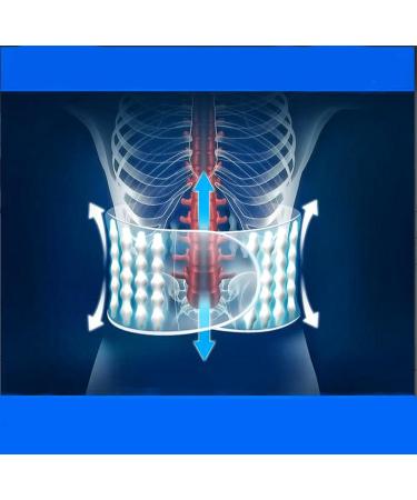Molinter Inflatable Lumbar Belt - Adjustable Decompression Support for Lower Back Pain Relief (Blue Size L) - Buy Online on GoSupps.com
