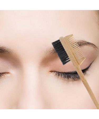 1pc Bamboo Double Eyebrow Brush Beauty Double Head Eyebrow Brush Eyelash Multitools Eyebrow Portable Eye Brush Lash Toothbrush Type Wood Bamboo Travel Shaper - Buy Online on GoSupps.com