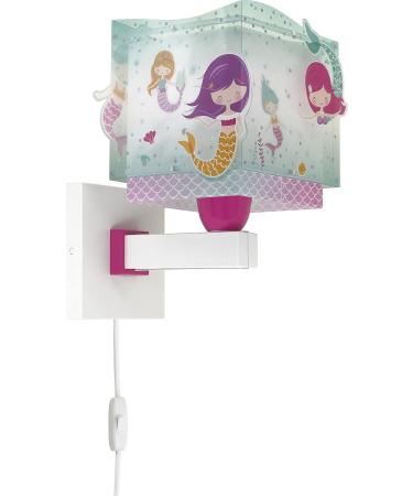 Dalber Children's Wall Lamp - Mermaid Design Turquoise Lampshade for Kids' Rooms - Buy Online on GoSupps.com