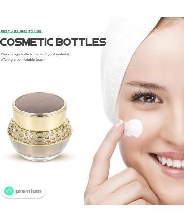 Lurrose cream bottle cosmetic containers with Airless Lotion Container Empty Sample Jar container with lid conditioner bottle Cosmetic Bottle small abs empty bottle travel Multifunction 6X5.5X5.5CM Golden - Buy Online on GoSupps.com