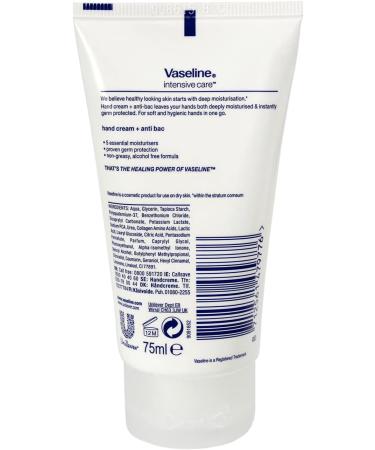 HAND CREAM Vaseline Anti-Bac Intensive Care Hand Cream 75ml - Buy Online on GoSupps.com