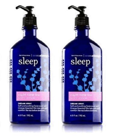 Lot of 2 Bath & Body Works Night Time Tea Body Lotion 6.5 Fl Oz