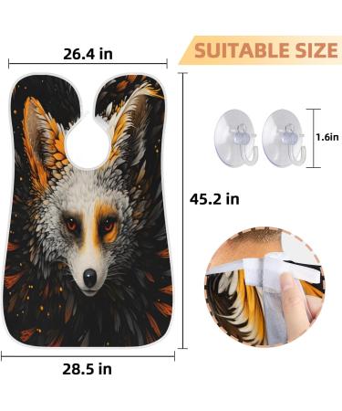 Fox Beard Bib Apron | Beard Hair Catcher for Men | Ideal Gift for Dad & Husband - Father's Day Anniversary Christmas - Includes 2 Suction Cups - Buy Online on GoSupps.com