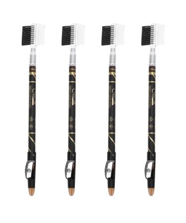TEHAUX 4pi ces Lot De Crayons Sourcils Crayon Et Peigne Pour Maquillage Des Sourcils Naturel Et Pr cis
