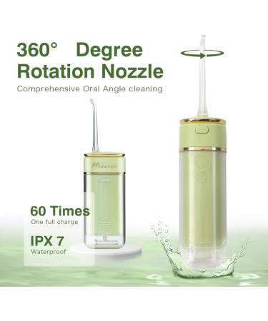 Portable Travel Water Flosser for Braces - Cordless Mini Oral Irrigator for Kids & Adults - Power Dental Care in Standard Green - Buy Online on GoSupps.com