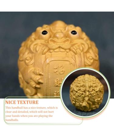 Warmhm Kylin Statue - Handcrafted Peach Wood Bagua Feng Shui Decor Baoding Balls & Fitness Tools - Buy Online on GoSupps.com