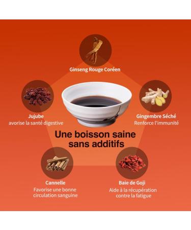 Jung Kwan Jang 100% Korean Red Ginseng Extract: Jujujube Ginger Cinnamon Gojiberry Type Natural Energy Booster Packets Immune Support & Stress Support - Buy Online on GoSupps.com