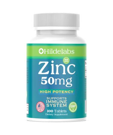 Zinc Supplements Vitamin Zinc 50mg High Potency 100ct - Immune Support - Zinc Tablets - Men and Women - Zink Tablets - Zinc Oxide - Oxido de Zinc - Zinc Vitamins - 50 mg Zinc