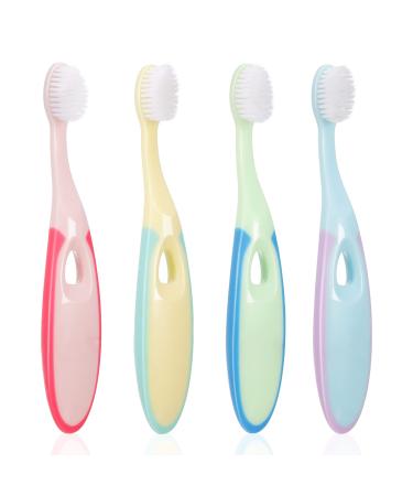 Fingertoys 4 pieces baby toothbrush baby toothbrush with extra soft bristles nano toothbrush extra soft toothbrush toothbrush children for 3-6 years