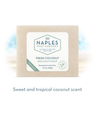 Naples Soap Company pH Balancing Sea Salt Soap Stack Gift Set | Naturally Exfoliate & Moisturize | Nutrient-Rich Beach Vibes | Set of 4 Bars (3.5 oz - Buy Online on GoSupps.com