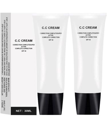 MIXAROLA Skin Tone Adjusting CC Cream Spf 43 - CC Cream Self Adjusting for Mature Skin,Cosmetics CC Cream,Colour Correcting Self Adjusting for Mature Skin (Natural+Ivory-2pcs)