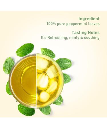 100 Count HANDPICK Non-GMO Peppermint Tea Bags - Pure Herbal Tea with Minty Fresh Flavor | Eco-friendly Packaging - Buy Online on GoSupps.com