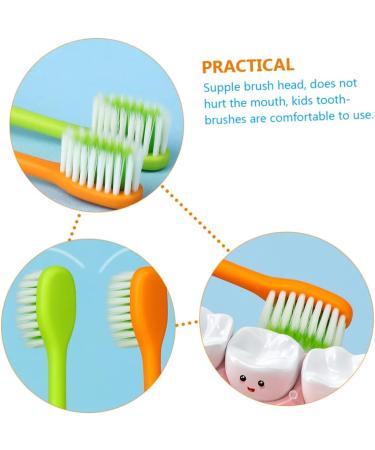 Minkissy 12-Pack Extra Soft Travel Toothbrushes for Kids | Perfect Children s Carrot Toothbrushes | TPR Manual Toddler Essentials - Buy Online on GoSupps.com