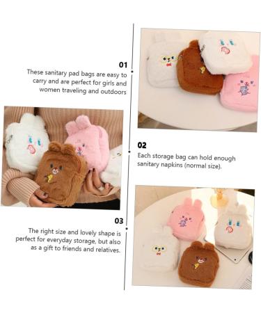 Lurrose 4pcs Sanitary Napkin Storage Bag Set - Travel Purse for Women | Cartoon Design | Diaper & Makeup Organizer Pouches - Buy Online on GoSupps.com