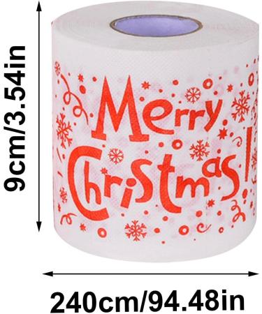 Merry Christmas Toilet Paper - 2/5 Rolls Christmas Toilet Paper Roll Santa Holiday Toilet Paper Fun Tissue Napkin Prank Novelty Colored Toilet Paper Santa Printed Paper Towels Gift - Buy Online on GoSupps.com