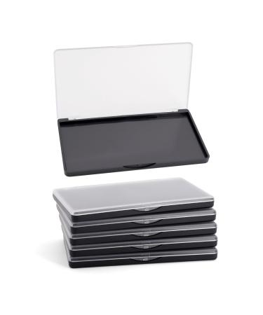 AJLTPA Magnetic Makeup Palette with Frosted Clear Top 5 Pack Empty Eyeshadow Palettes depots Travel Storage Box for DIY Cosmetics Bronzer Highlights Powder (Small Palette - 5.5" x 3.1")