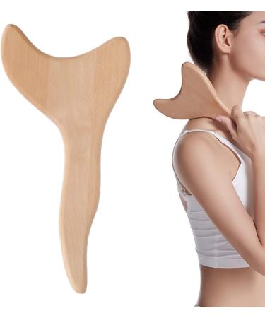 Verdant Touch Wooden Massage Board - Beech Gua Sha Tool for Neck & Body - Meridian Health Benefits - Buy Online on GoSupps.com