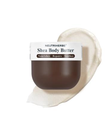 Neutriherbs Shea Body Butter 280G | Triple Nourishment with Shea Cocoa Butter & Sweet Almond Oil | Skin Barrier Repair Cream for Very Dry & Sensitive Skin | Soothes Rough Cracked Skin