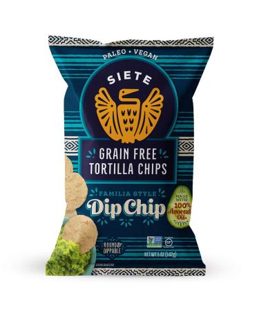 Siete Grain Free Tortilla Chips, Gluten Free, Whole30 Approved, Paleo, Vegan, Non-GMO, Dip Chips, 5 oz (Pack of 3) Salted 5 Ounce (Pack of 3)