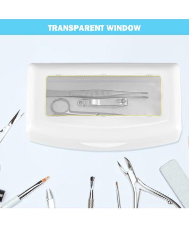 Best Nail Tool Sterilizer Box | Plastic Sterilization Tray for Tweezers & Eyelash Extensions | White Organizer for Estheticians - Buy Online on GoSupps.com