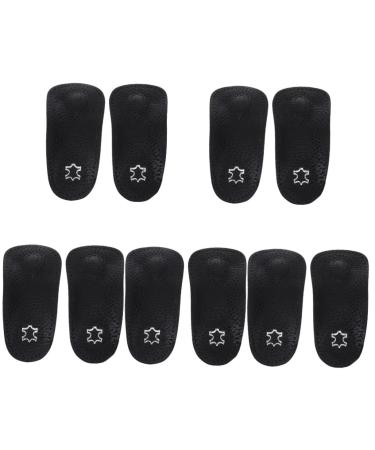 5 Pairs Non-Slip Half Pad Foot Care Cushion Correct Insoles Shoes Pad for Flatfoot Anti-Slip Half Sole Mat Sports Shoes Insoles Insole for Foot Arch Half Insoles Arch Foot Pad