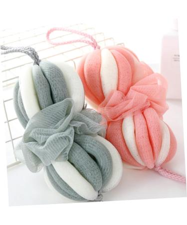 NOLITOY 6 Pcs Loofah Bath Scrubber - Exfoliating Bath Sponges for Adults | Shower Pouf & Body Wash Sponge Set | Long Bath Ball & Bubble Net - Buy Online on GoSupps.com