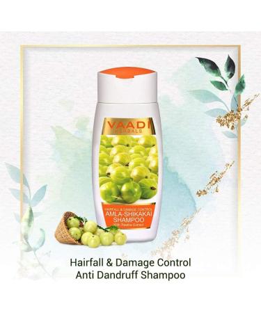 Vaadi Herbals Hair Growth Shampoo Amla Shikakai Hairfall Damage Control Anti Dandruff Shampoo -110 Ml X 3 - Buy Online on GoSupps.com