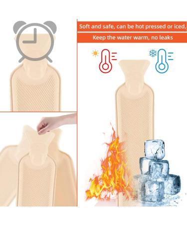 2L Portable Heat Bottle with Fleece Cover - Gray Neck Warmer & Hot Water Bottle | Perfect Christmas Gifts for Children & Women - Buy Online on GoSupps.com