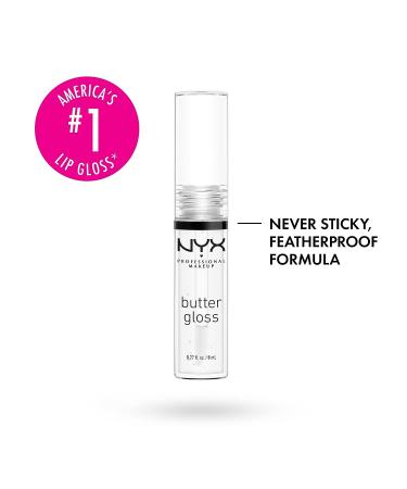 NYX Butter Gloss Sugar Glass (Clear) - Non-Sticky Lip Gloss Set of 3 - Buy Online on GoSupps.com