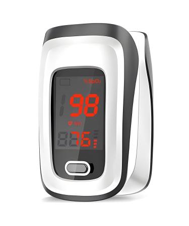 Ansta Pulse Oximeter - Monitor SpO2 & Heart Rate with Large LED Screen | Quick & Easy Blood Oxygen Measurement - Gray - Buy Online on GoSupps.com