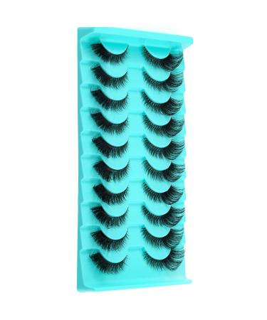 Buy Clear Band Russian Volume Fluffy Strip Lashes - 10 Pairs of Naturally Wispy D Curly False Eyelashes | International Shipping - Buy Online on GoSupps.com