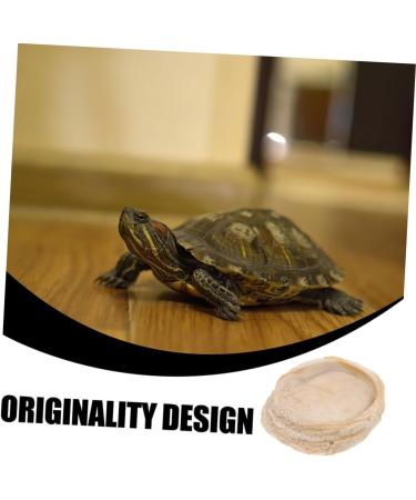 ROMISBABA 2pcs Pet Bowl Bearded Dragon Water Bowl Terrarium Water Bowl Reptile Feeding Dish Animal Resin Beige - Buy Online on GoSupps.com