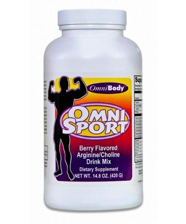 Omnitrition's OmniBody Omni Sport, Berry Flavored Arginine/Choline Drink Mix, Dietary Supplement 14.8 Ounce Bottle