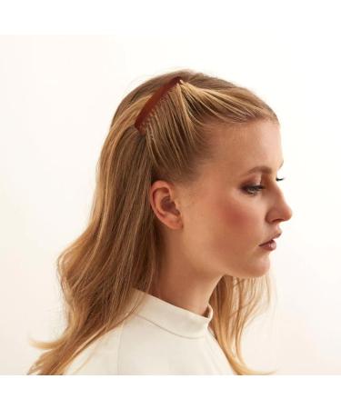 HD Novelty Set of 4 7cm Tort Plain Hair Combs Slides - French Side Combs & Twist Comb Hair Clips for Girls Women - Brown - Buy Online on GoSupps.com